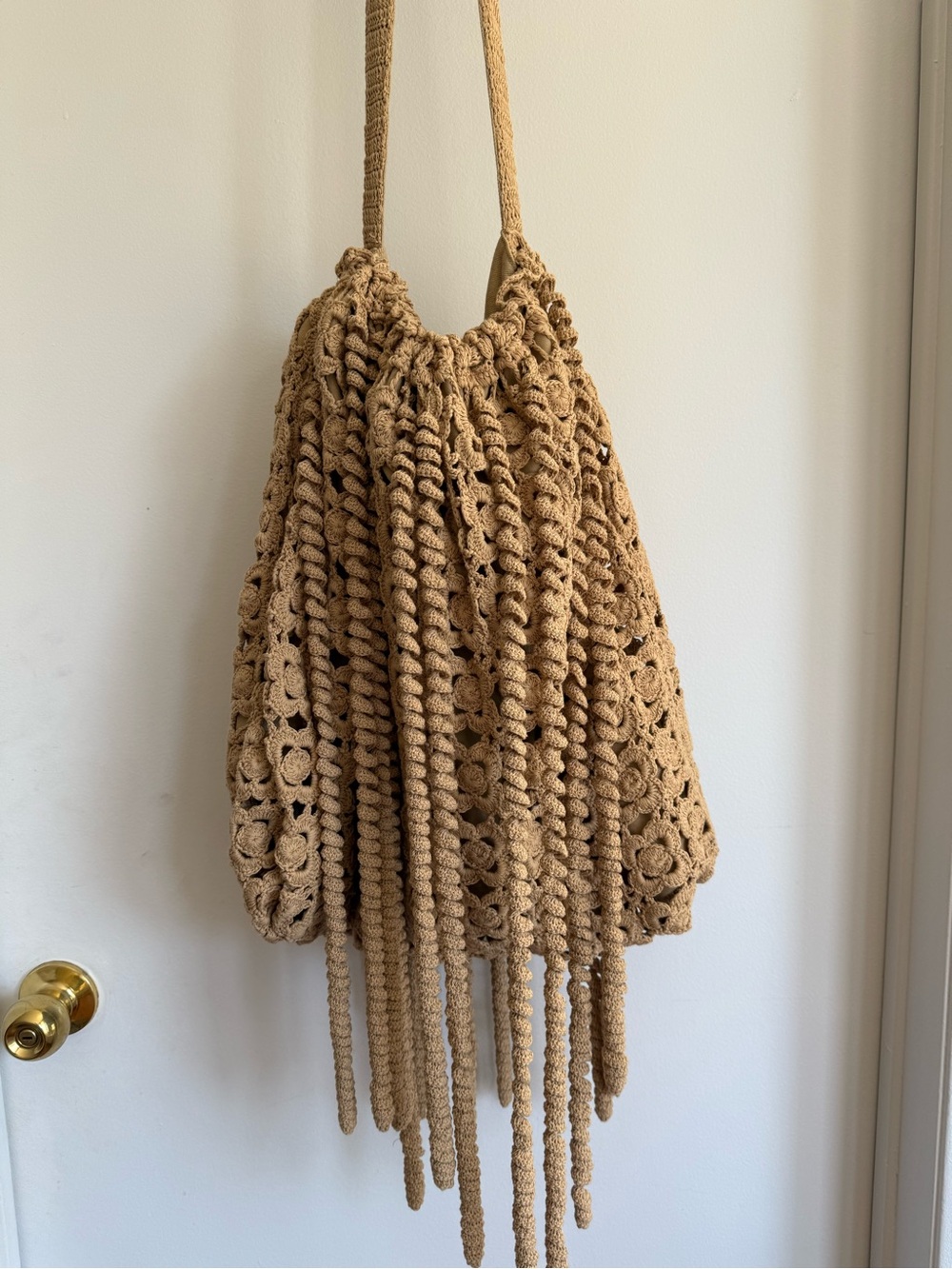 Rebecca Taylor Floral Crochet Jellyfish Bag NWT Goldenrod - Picture 6 of 16